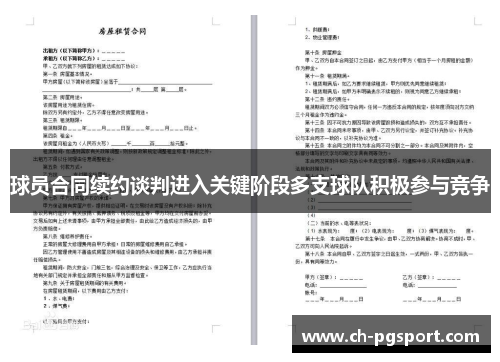 球员合同续约谈判进入关键阶段多支球队积极参与竞争