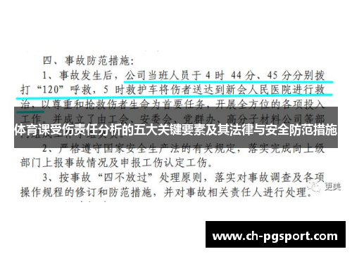 体育课受伤责任分析的五大关键要素及其法律与安全防范措施